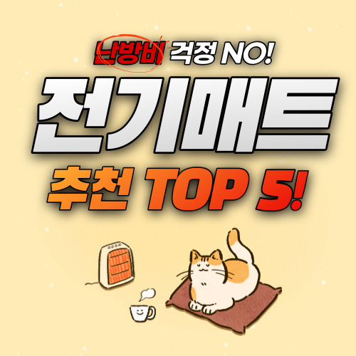  난방비 걱정없는 전기매트 추천 TOP5 및 구매요령