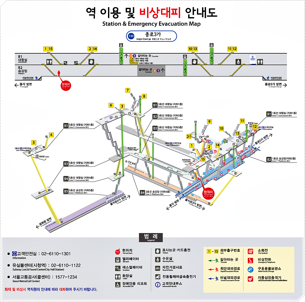 종로3가역 안내도