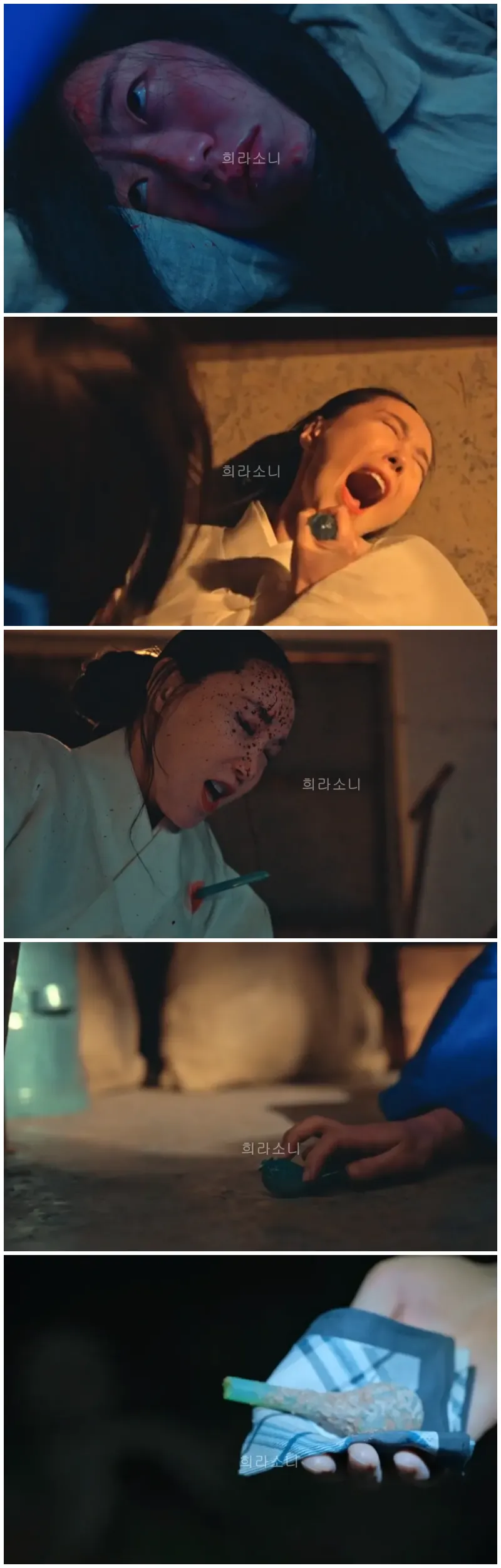 옥비녀로 무당을 찌르는 향이.