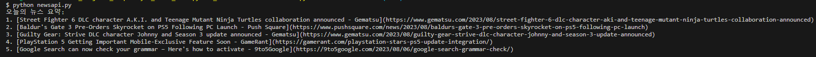Slack news bot based on ChatGPT using W5500-EVB-Pico, News API