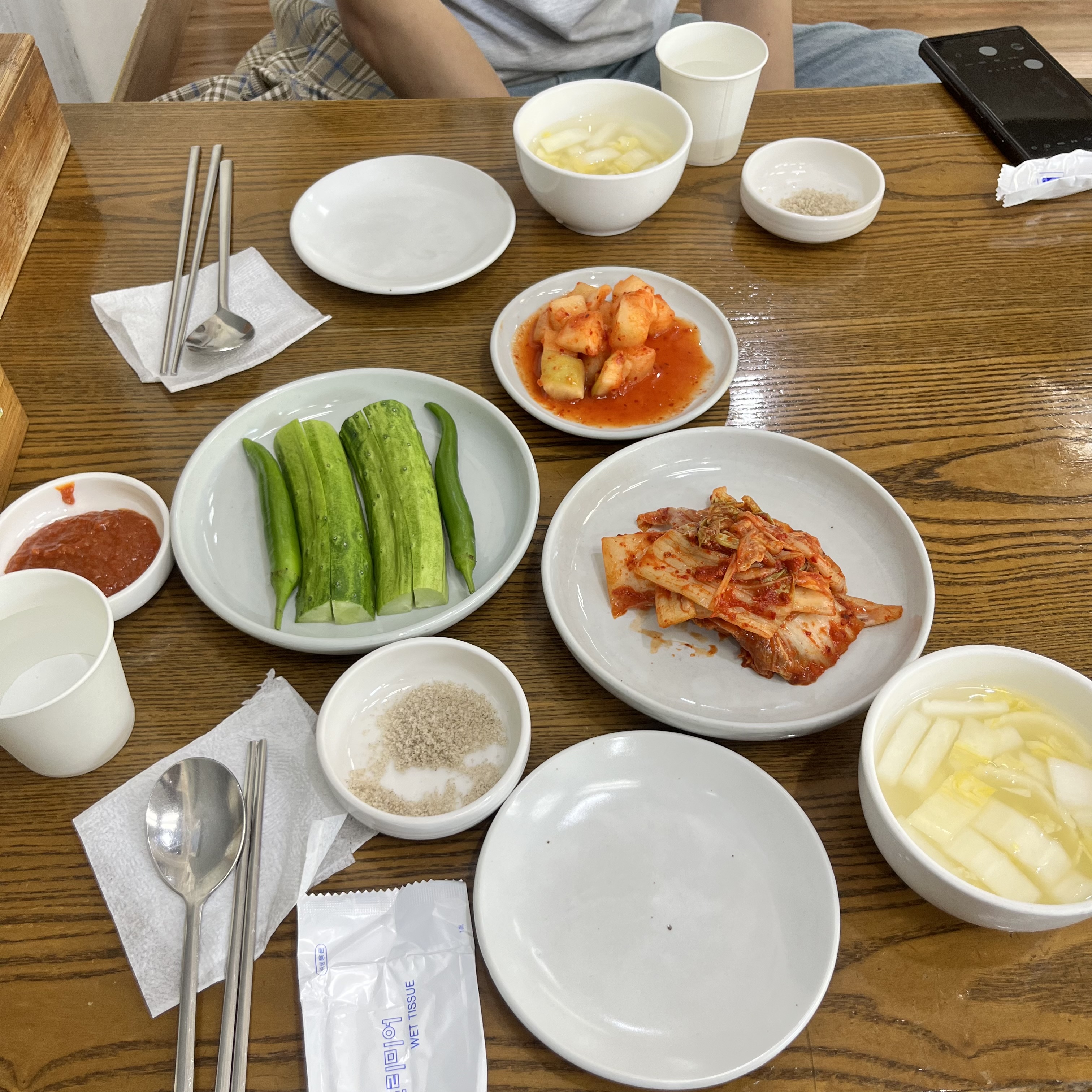 누룽지백숙 밑반찬