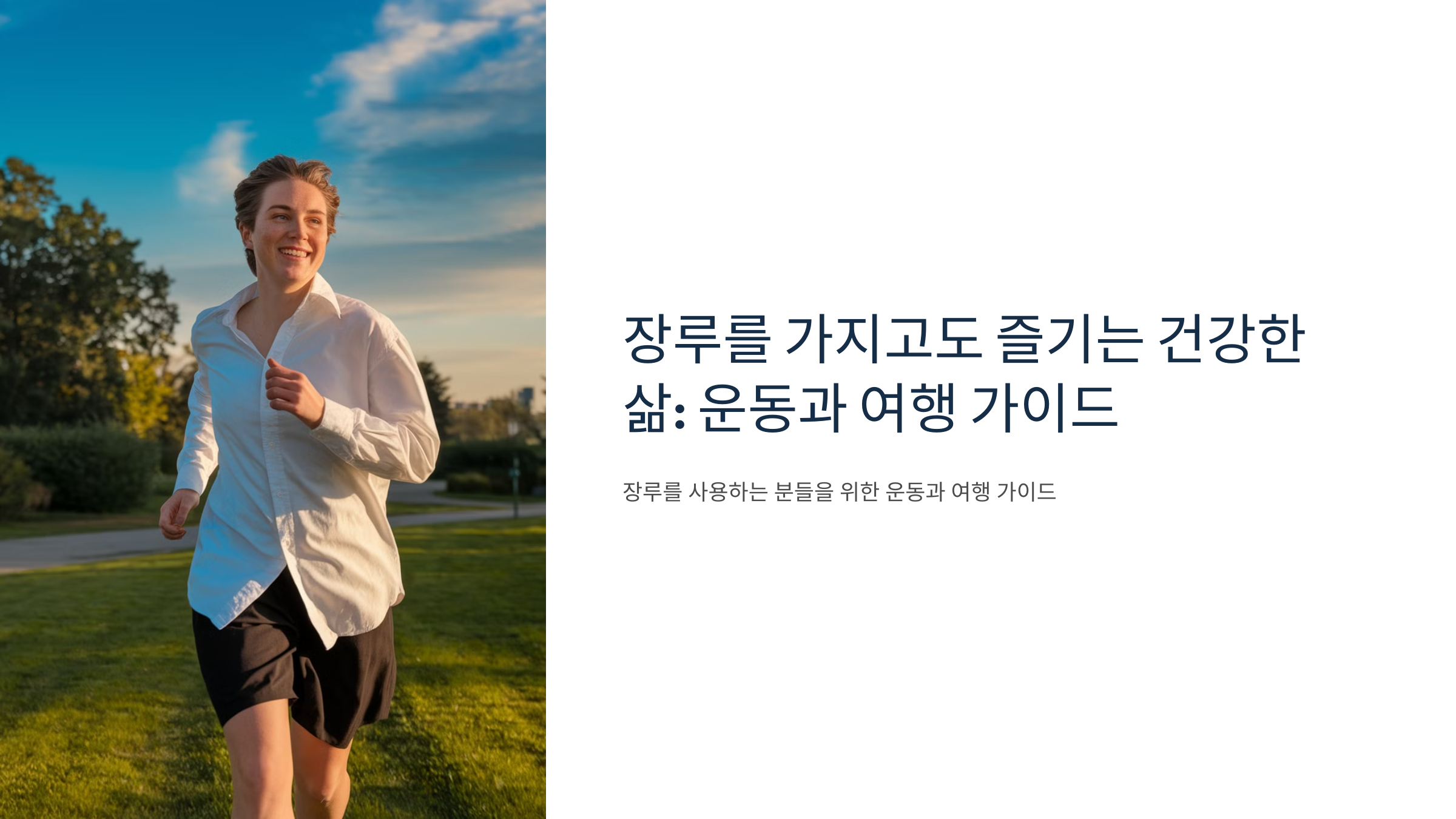 장루를 가지고도 즐기는 삶