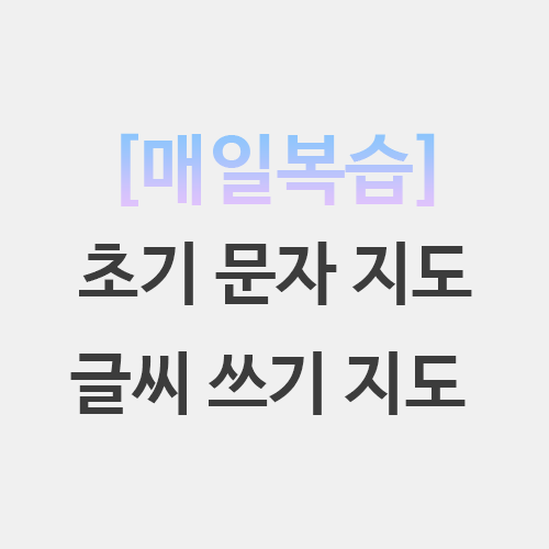  초등임용 국어 초기 문자 지도 글씨 쓰기 지도