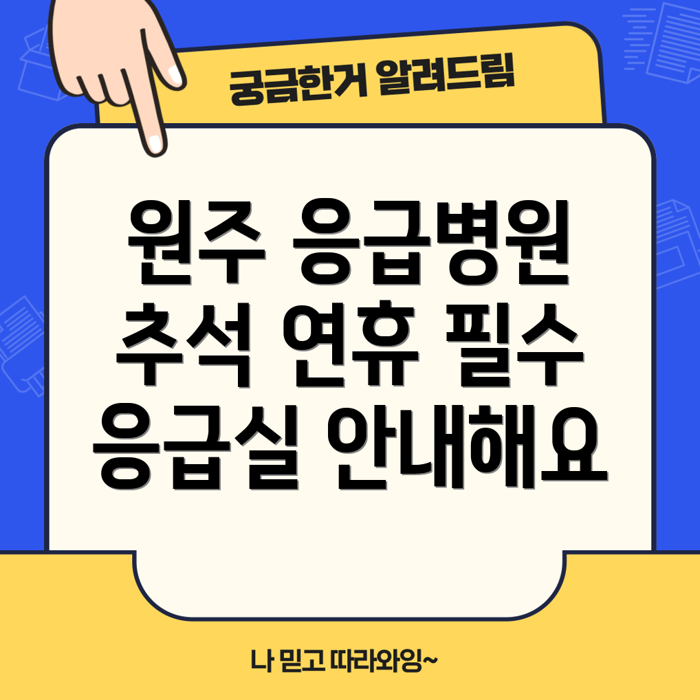 원주 응급실