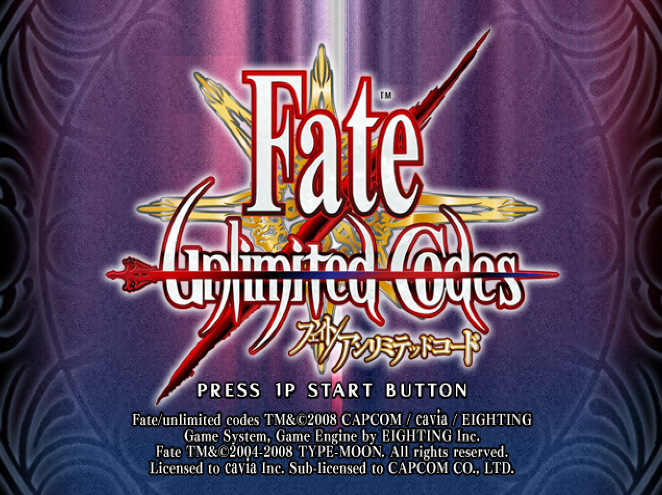  캡콤 / 대전격투 - 페이트/언리미티드 코드 フェイト/アンリミテッドコード - Fate/Unlimited Codes (PS2 - iso 다운로드)