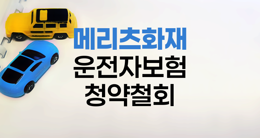 메리츠화재 운전자보험 청약철회 방법과 주의사항