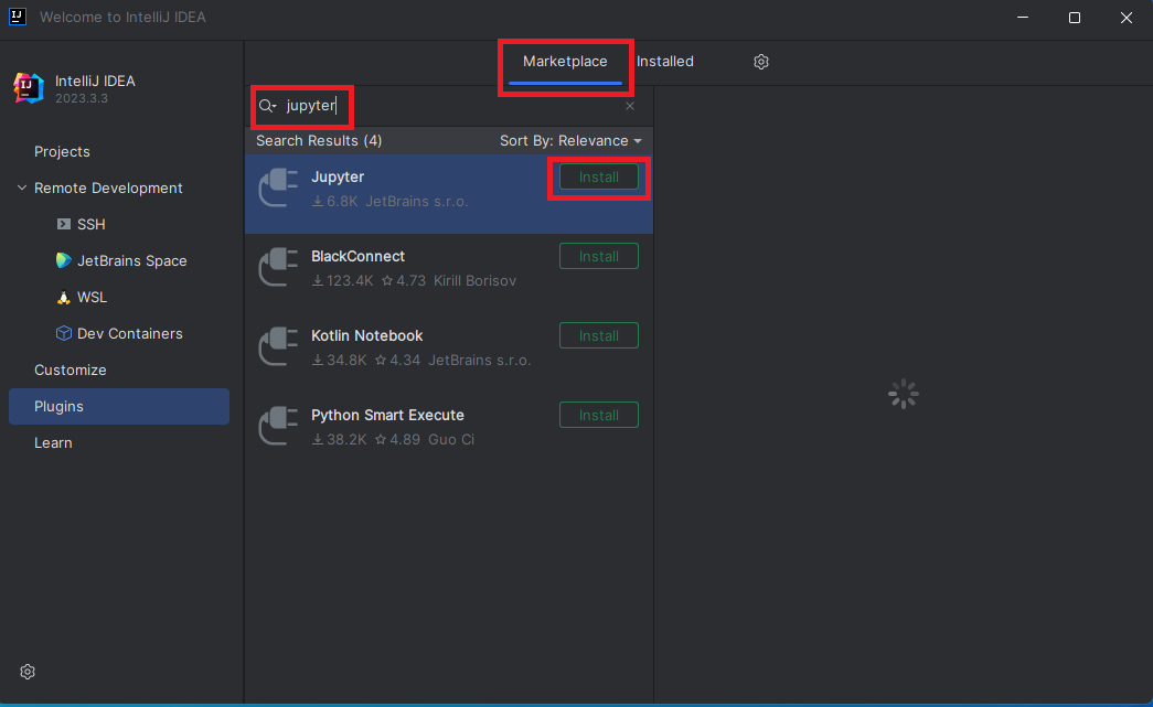 인텔리제이(IntelliJ)에 주피터(Jupyter) 연동하기(plugin) / 아과노트