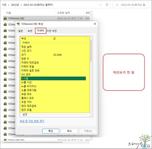 Windows 탐색기에 RAW 파일이 표시되지 않는 경우