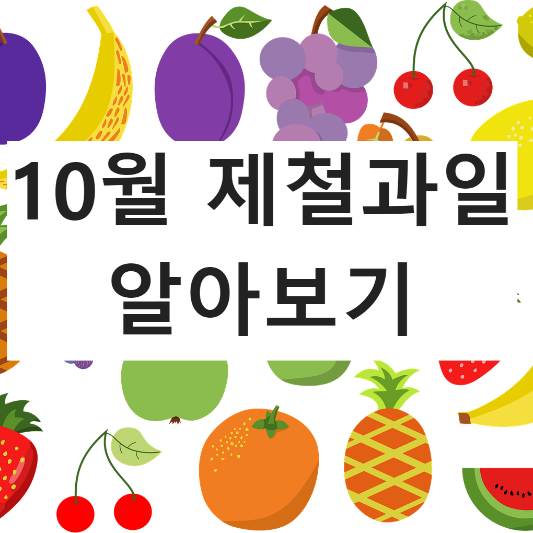 10월 제철과일 알아보기