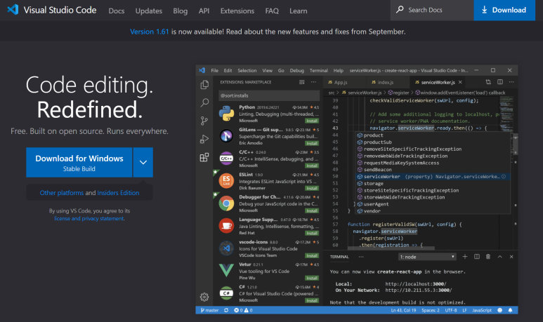  파이썬 에디터 Visual Studio Code 설치