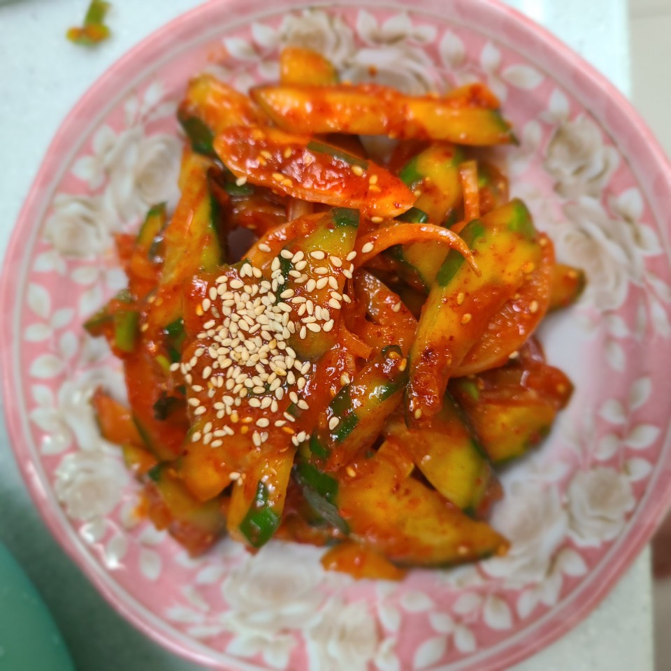 백종원 레시피 오이무침 해먹기 / 팽이버섯볶음