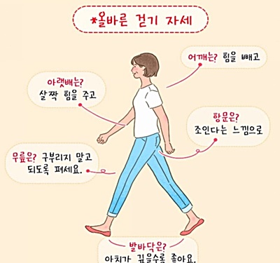 올바른 걷기 자세