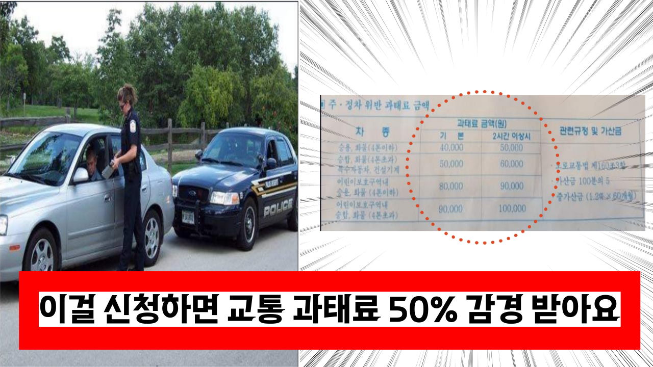  대부분 사람들이 모르는 교통 위반 과태료 50% 할인 제도