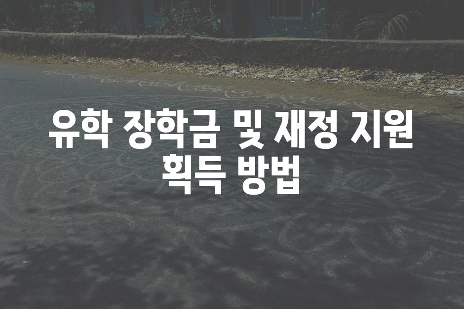 유학 장학금 및 재정 지원 획득 방법