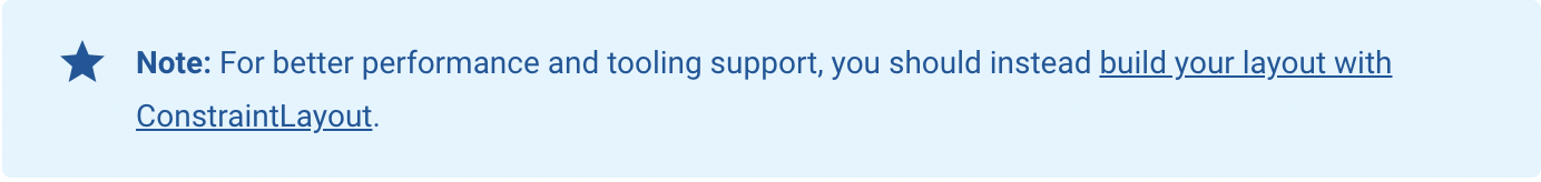  Android Studio :  레이아웃 성능과 그 종류와 특징들에 대해