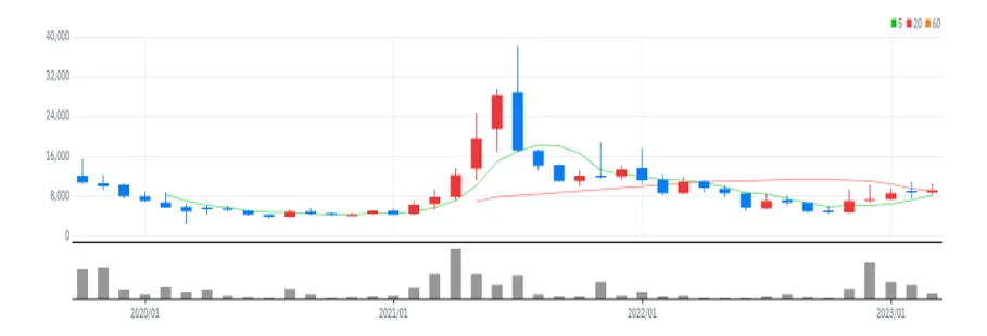 캐리소프트 월봉