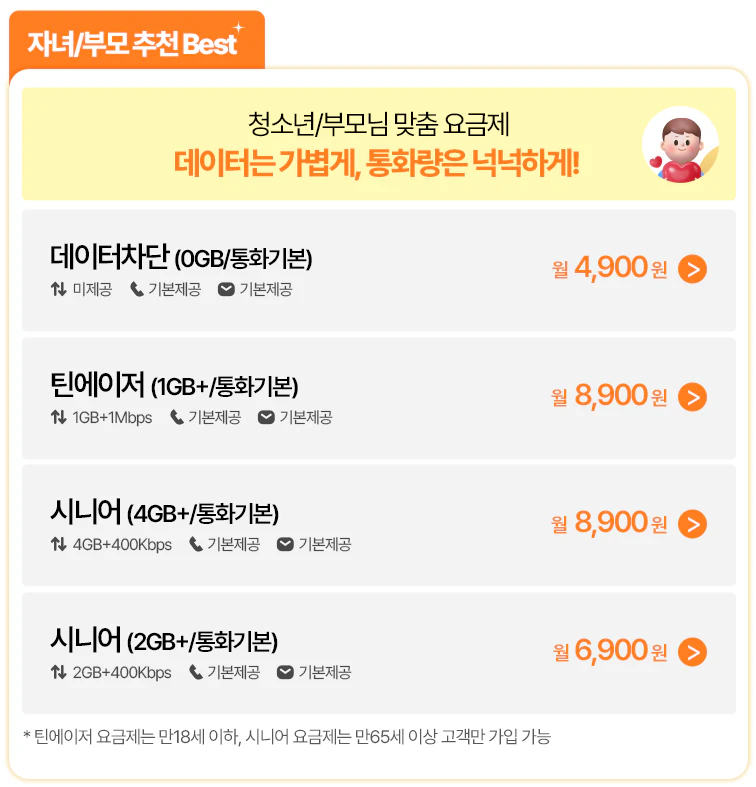 유모바일 요금제 추천