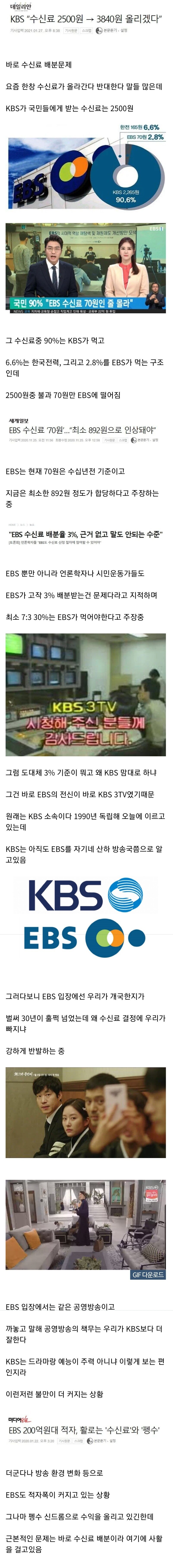  EBS의 불만