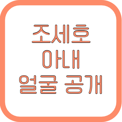 조세호아내-조세호와이프-조세호아내얼굴