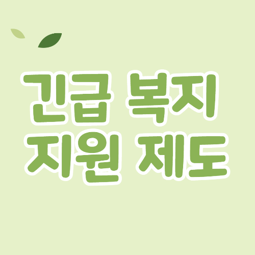  생계비, 의료비, 주거비 지원 등 복지서비스를 지원해주는 긴급복지지원제도 신청하기
