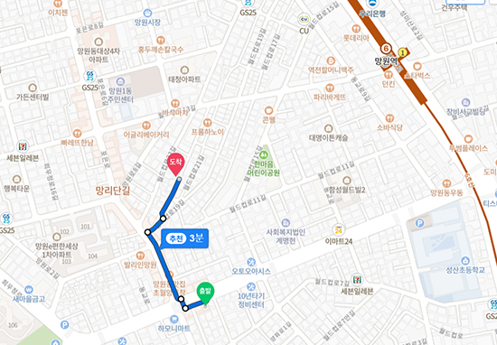 소금방과 레스피레 지도사진