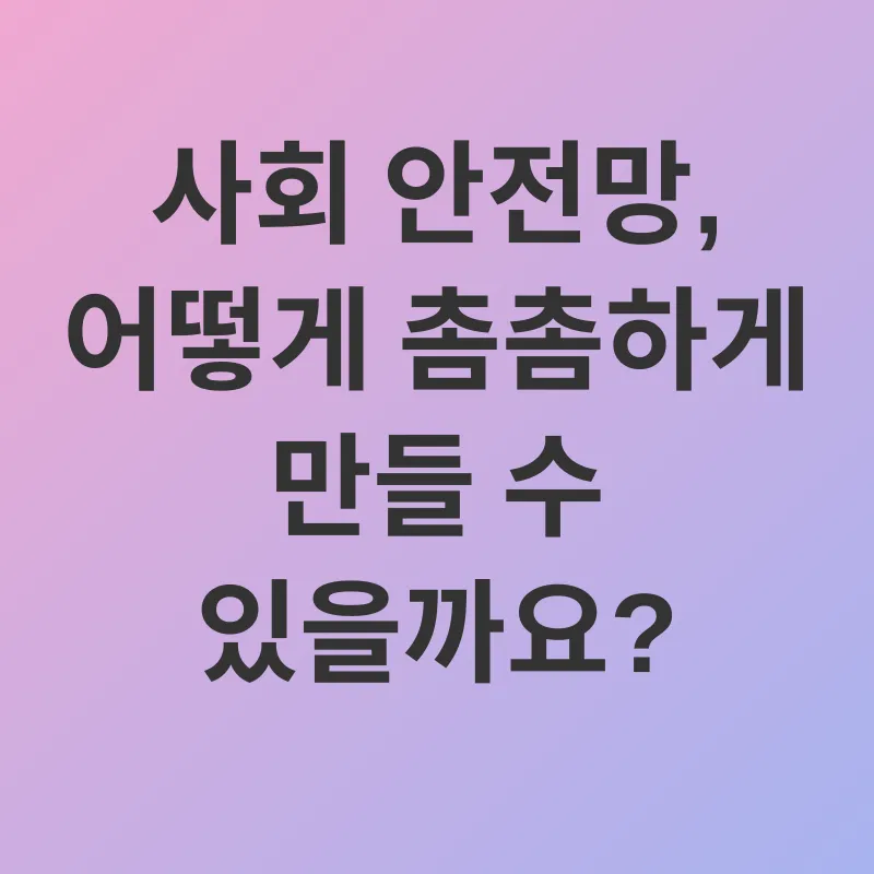 사회적 안전망_2