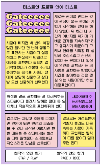 테스트잇 프로필 연애테스트 