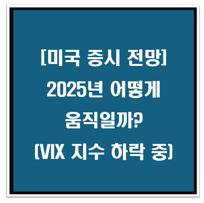 [미국 증시 전망] 2025년 어떻게 움직일까? (feat. VIX지수 하락 중)