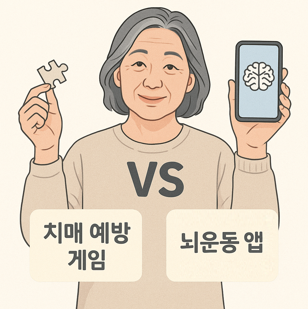 치매 예방 게임 VS 뇌운동 앱