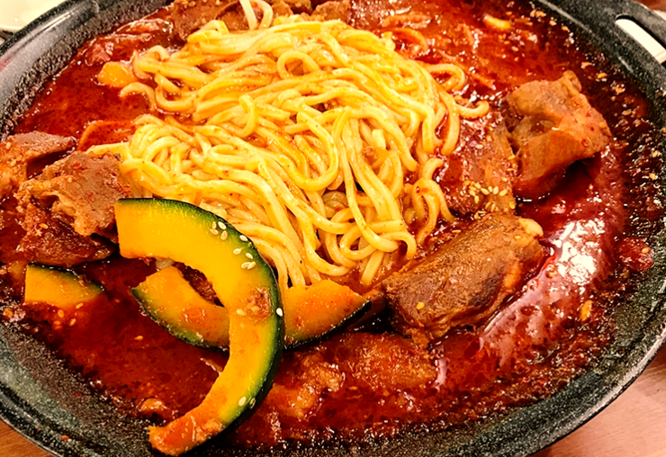 매운갈비찜-우동