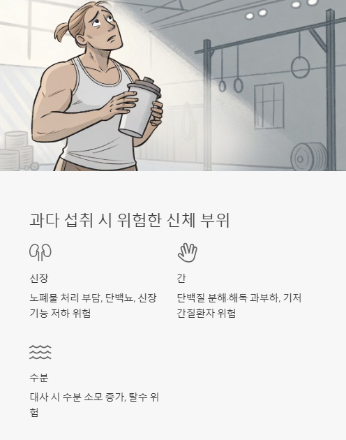 과다 섭취 시 위험한 신체 부위