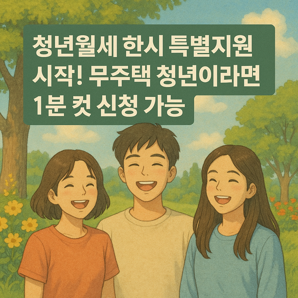 청년월세 한시 특별지원 신청방법 및 자격조건 총 정리