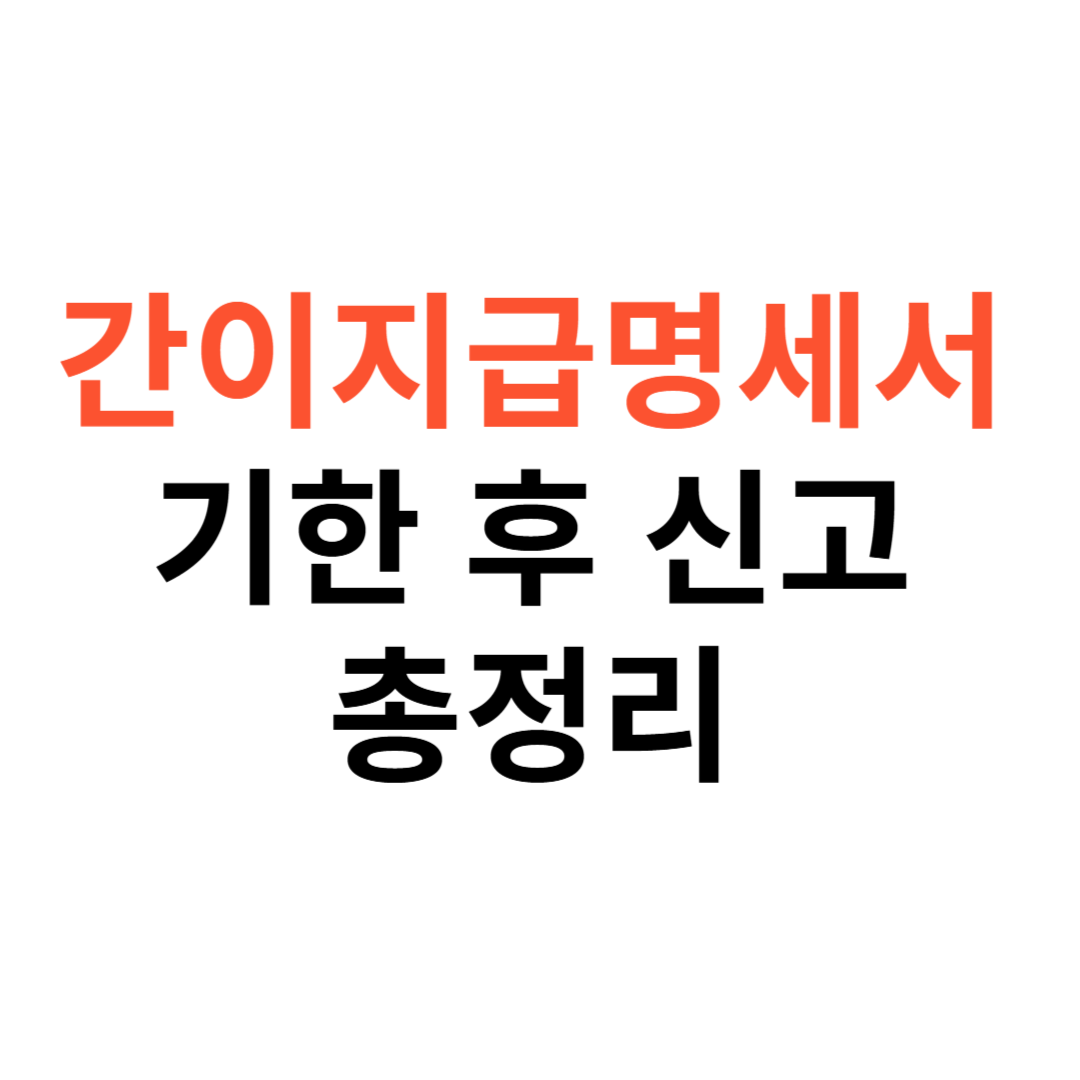 간이지급명세서 기한 후 신고
