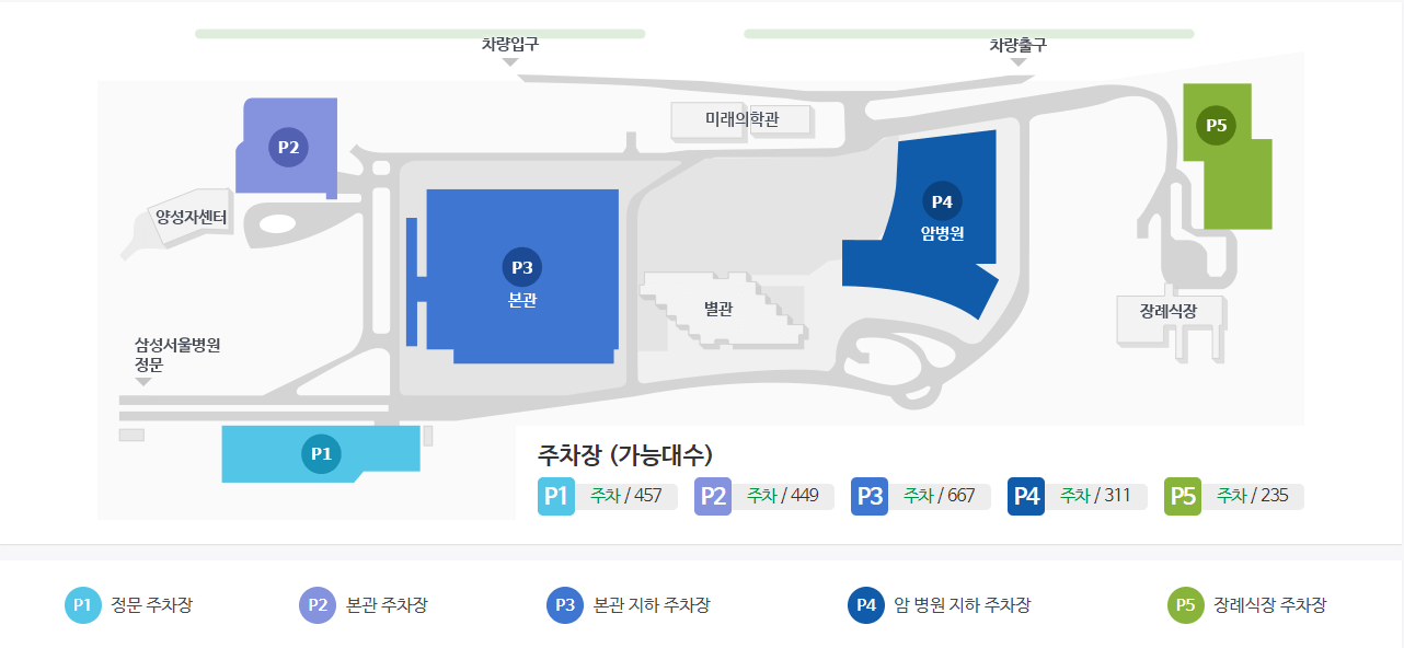 강남 삼성병원 주차장