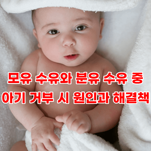 모유 수유와 분유 수유 중 아기 거부 시 원인과 해결책