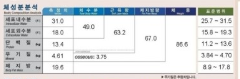 인바디 보는 방법!! 인바디 보는 방법!!