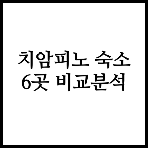 로마 치암피노 공항 근처 숙소 6곳 