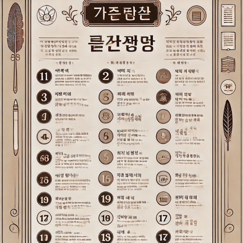 속담 100가지와 뜻 속담 모음 풀이 가나다순