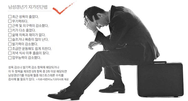  남성 갱년기 증상에 대해 들어보셨나요?