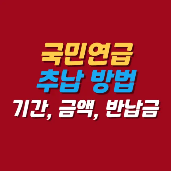 국민연금-추납