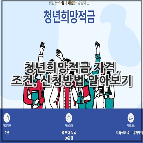 청년희망적금 자격, 조건, 신청방법 알아보기