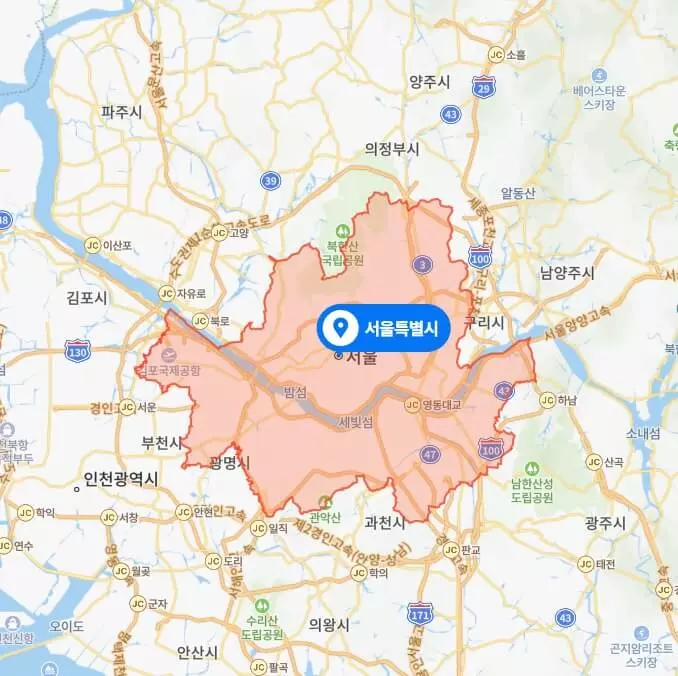 지도상-서울-위치-이미지