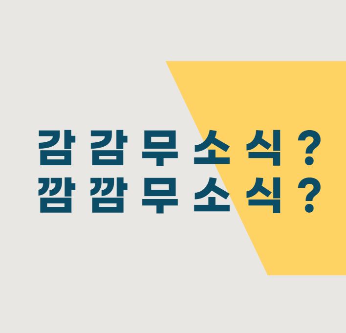  [맞춤법 바로알기] 감감무소식 깜깜무소식 올바른 표현법은?