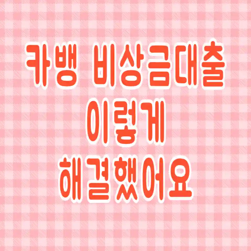 카카오뱅크-비상금대출-신청