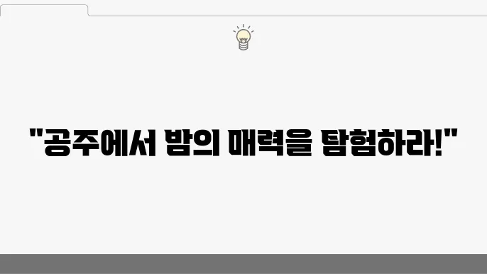 충남 공주 가볼만한 곳