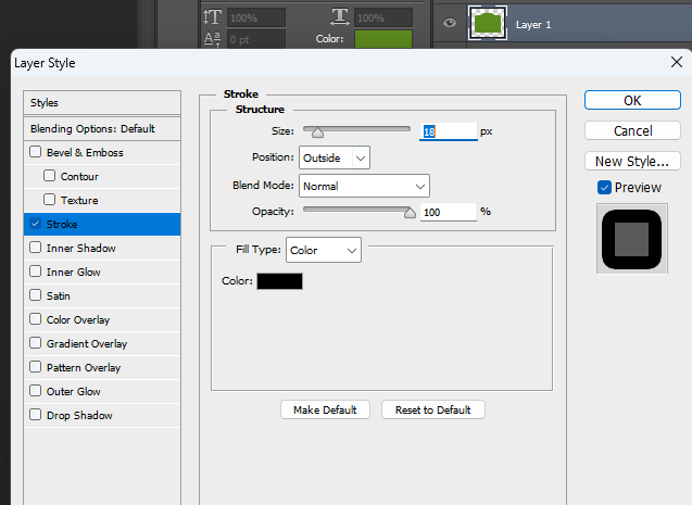 layer style - stroke