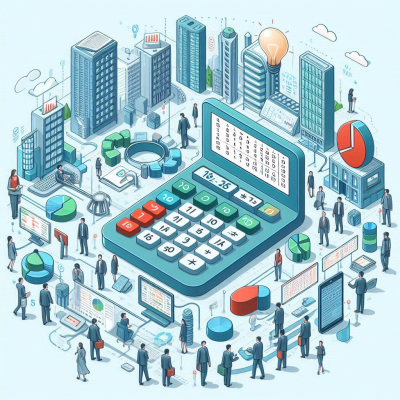 금융 산업의 다양한 측면을 보여주는 다채로운 이미지.