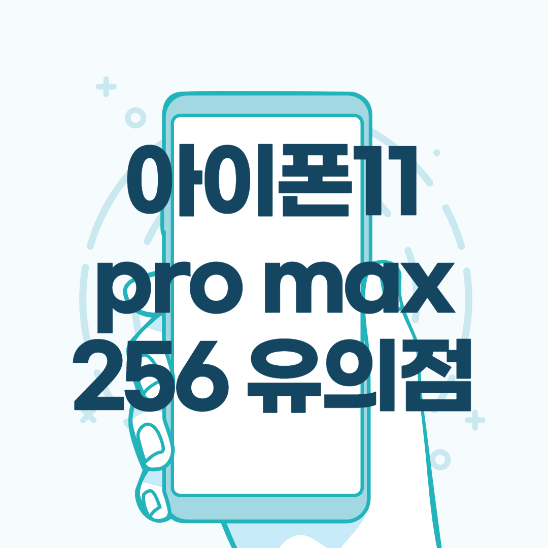  아이폰11 pro max 256 유의점 확인
