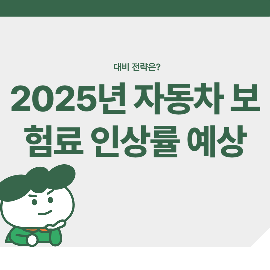 2025년 자동차 보험료 인상률 예상 및 대비 전략