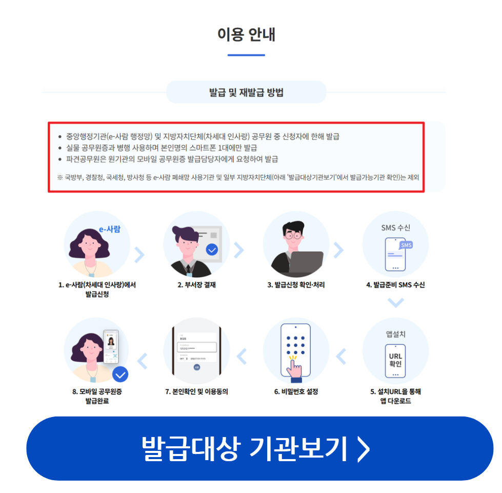 모바일 공무원증 발급방법